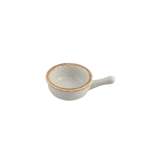 Miniskål med håndtak, porselen, 9,5 cm, grå, "Seasons" - Porland