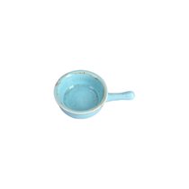Mini-bowl with handle, porcelain, 9.5cm, "Seasons", Turquoise - Porland