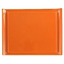 Steak platter, porcelain, 32x26cm, "Seasons", orange - Porland