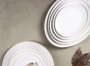 Tekopp med fat, porslin, 207 ml, "Aluminite Soley" - Porland