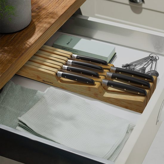 Подставка для ножей из бамбука, 42,5 × 9,8 см - Zokura