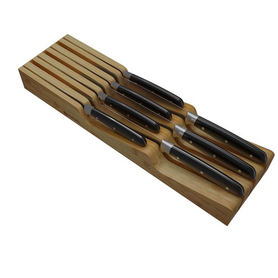 Peilių laikiklis, pagamintas iš bambuko, 42,5 × 9,8 cm - Zokura