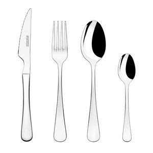 24-piece cutlery set, stainless steel, "Trieste" - Monix