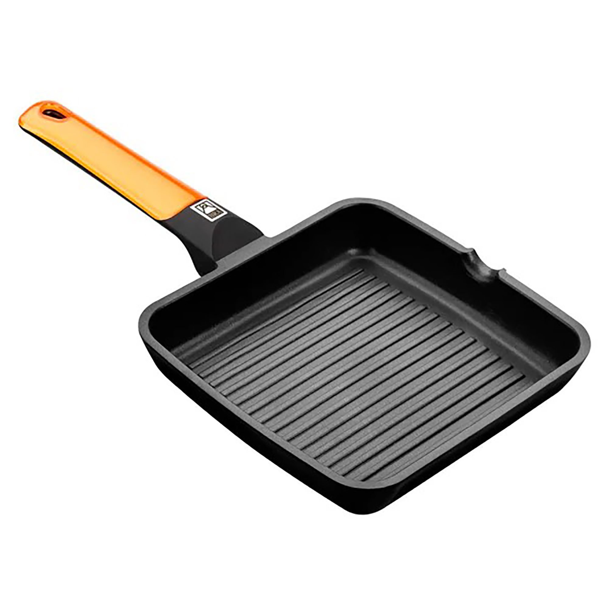 Square grill pan, aluminum, 28x28 cm, Efficient Orange - BRA