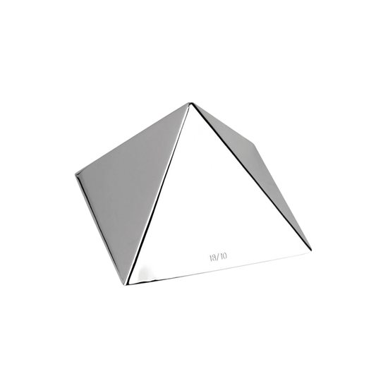 Forma do ciasta w kształcie piramidy, 12 x 8 cm, stal nierdzewna - marka "de Buyer"