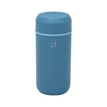 Thermally insulating bottle made of stainless steel, "DrinkPod", 350 ml, "Steel Blue" - Grunwerg