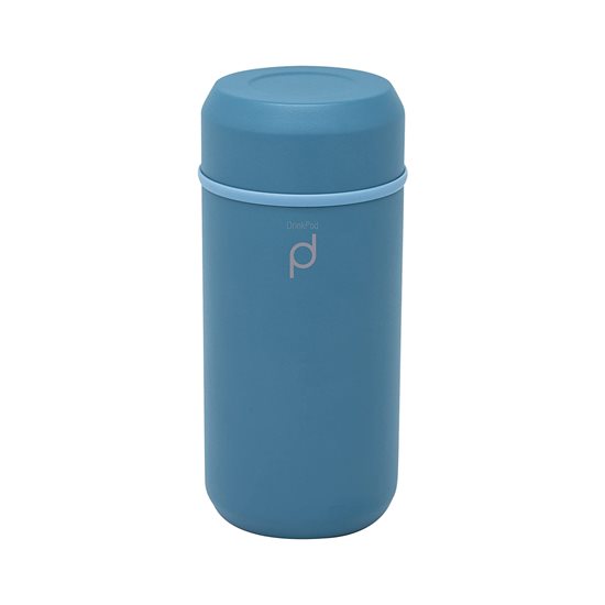 Hőszigetelő palack rozsdamentes acélból, "DrinkPod", 350 ml, "Steel Blue" - Grunwerg