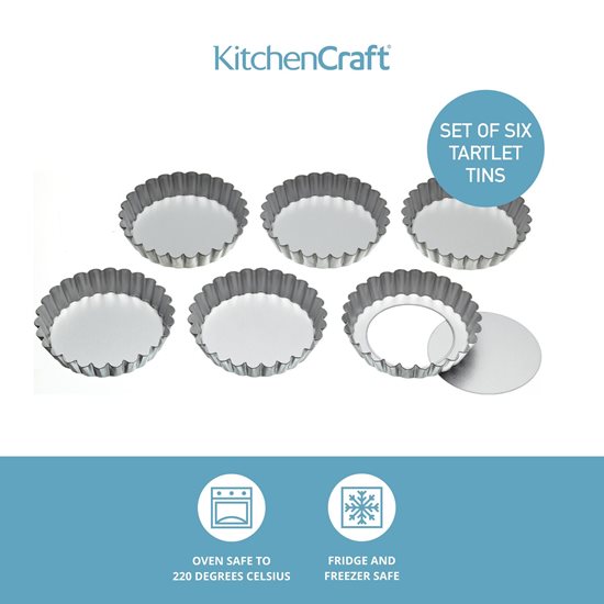 Σετ 6 φόρμες για μίνι τάρτες - Kitchen Craft