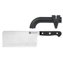 Set containing Chinese chef's knife and knife sharpener, <<Gourmet>> - Zwilling