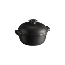 Ceramic Cocotte cooking pot, 22.5cm/2L, "Delight", Slate - Emile Henry