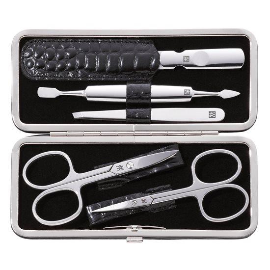 5-dijelni set za manikuru, nehrđajući čelik, kožna torbica, crna, Classic Inox - Zwilling