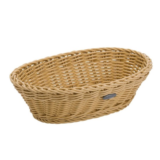 Oval bread basket, polypropylene, 23.5 x 16 cm, Light Beige - Saleen