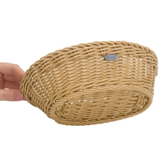 Oval bread basket, polypropylene, 23.5 x 16 cm, Light Beige - Saleen