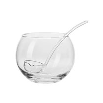 Punch bowl with ladle, crystal glass, 4L, "Elite" - Krosno