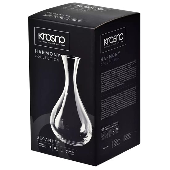 Wine decanter made of crystal glass, 1.8L, "Harmony" - Krosno