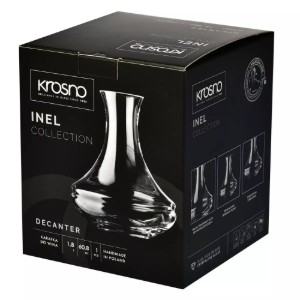 Decanter per vino in vetro di cristallo, 1.8L, "Inel" - Krosno