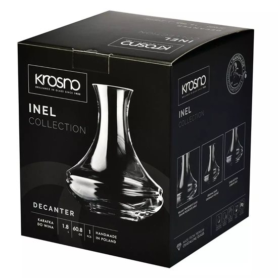 Wine decanter made of crystal glass, 1.8L, "Inel" - Krosno