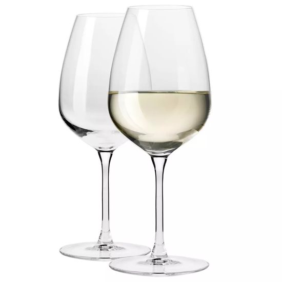 2-piece white wine glass set, made of crystalline glass, 460ml, "Duet" - Krosno
