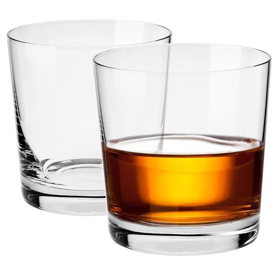 2-piece whiskey glass set, made of glass, 390ml, "DUET" - Krosno