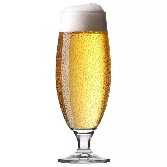 6-piece beer glass set, made of crystalline glass, 500ml, "Elite" - Krosno