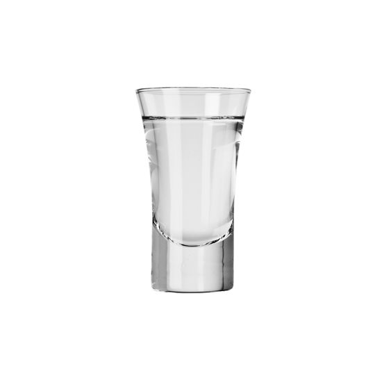 6-piece vodka glass set, made of glass, 45ml, "Shot" - Krosno