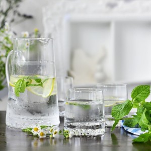 7-piece water serving set, crystalline glass, "Fjord" - Krosno