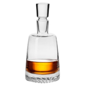 Servizio da whisky 7 pezzi, in vetro cristallino, "Fjord" - Krosno