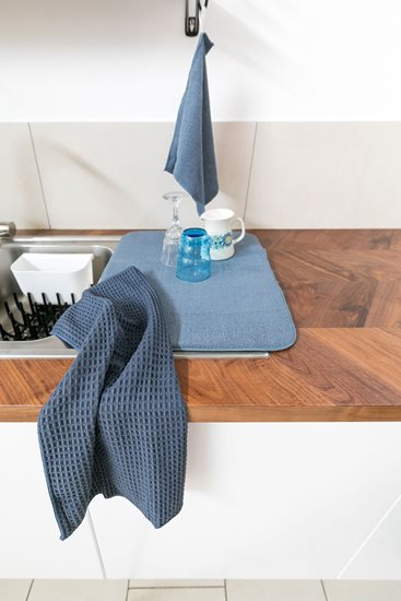 Zestaw 2 ręczników kuchennych z mikrofibry, 40 × 60 cm, „Essential”, „Grey” - Tiseco