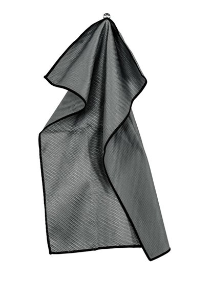 Chiffon de séchage en microfibre pour verres à boire, 40 × 60 cm,  "Essential", Grey - Tiseco