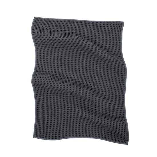 Sett med 2 kjøkkenhåndklær, mikrofiber, 40 × 60 cm, "Essential", "Grey" - Tiseco