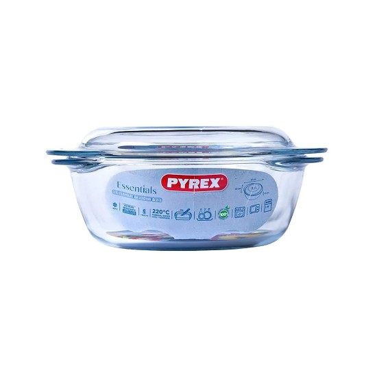 Round dish with lid, made of heat-resistant glass, 3.5 L + 1.4 L, "Classic" - Pyrex