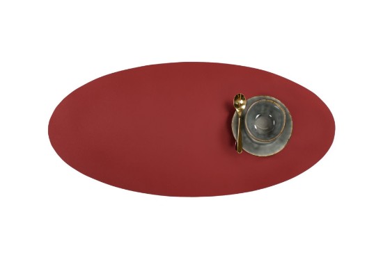 Ovaler Tischläufer, 33 × 70 cm, „Togo“, Rot – Tiseco