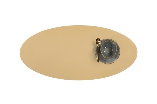 Camino de mesa ovalado, 33×70 cm, "Togo", Arena - Tiseco