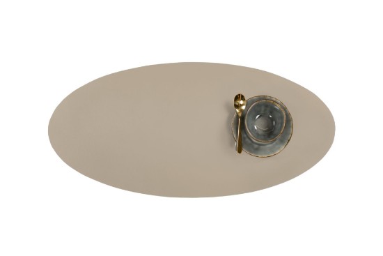 Oval bordløper, 33 × 70 cm, "Togo", Taupe - Tiseco