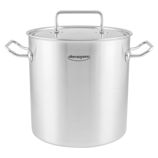 Lidded stainless steel cooking pot, 24cm/11L, "Commercial" - Demeyere