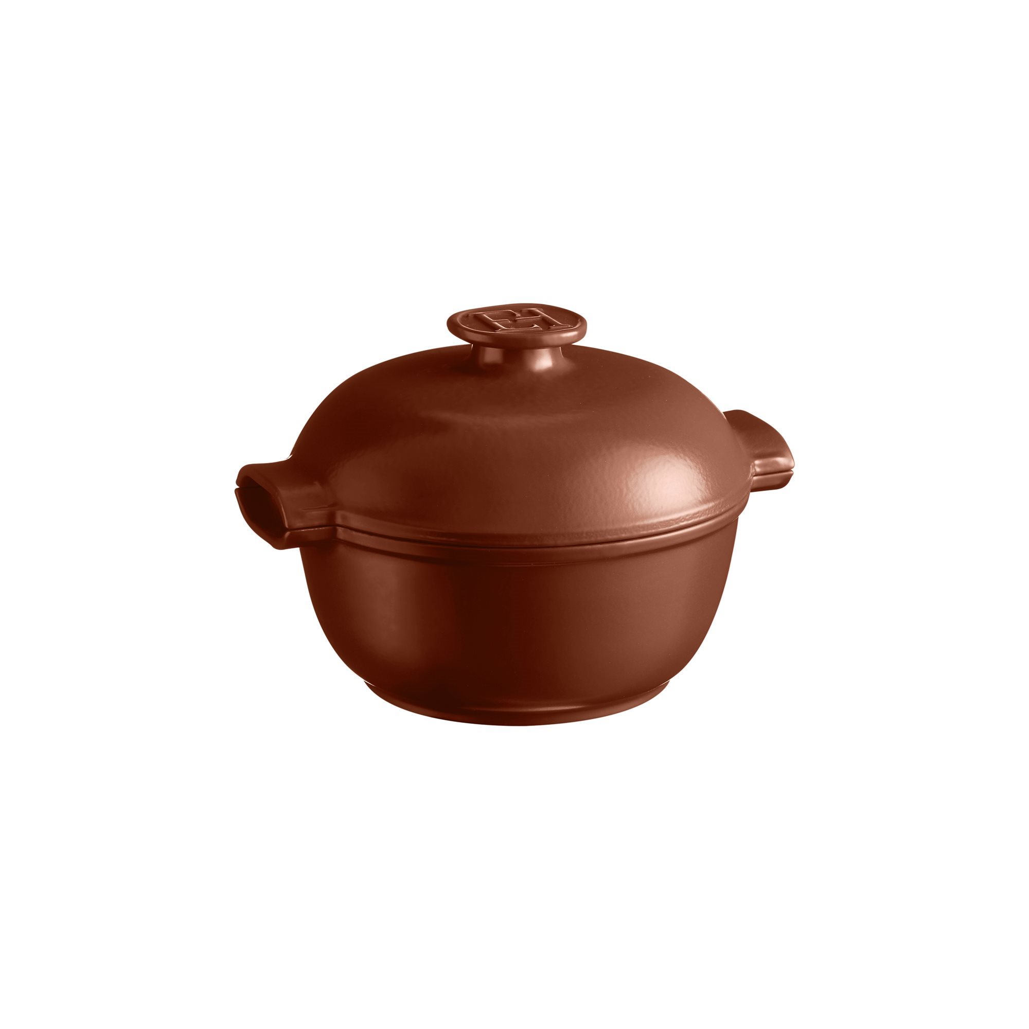 Ceramic Cocotte cooking pot, 22.5cm/2L, Delight, Sienna - Emile Henry