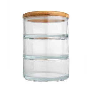 Set of 3 stackable containers, made from heat-resistant glass, 970 ml - Ooni
