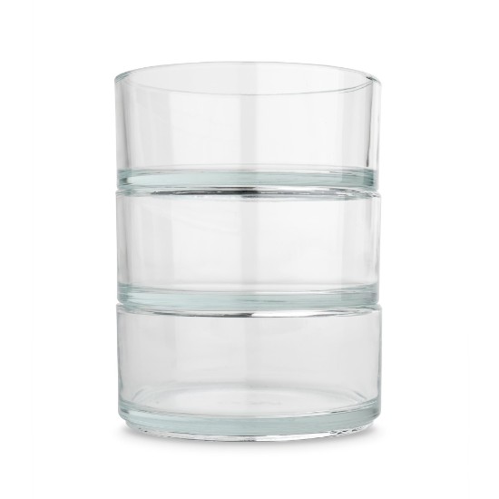 Set mit 3 stapelbaren Behältern aus hitzebeständigem Glas, 970 ml - Ooni