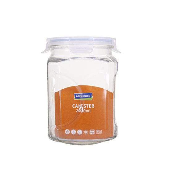 Récipient de conservation alimentaire, verre, 2000ml, "Big Canister" - Glasslock