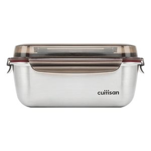 Rectangular food storage container, stainless steel, 2800 ml, "FLORA" range - Cuitisan