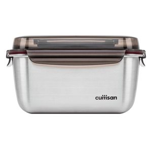 Rectangular food storage container, stainless steel, 3600 ml, "FLORA" range - Cuitisan