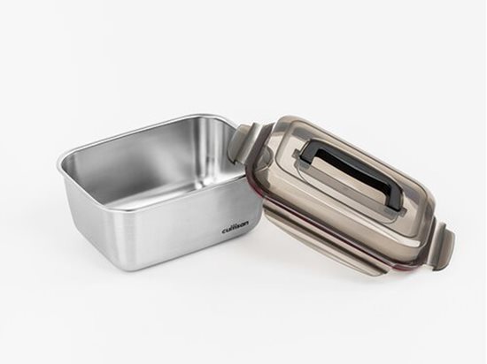 Rectangular food storage container, stainless steel, 3600 ml, "FLORA" range - Cuitisan