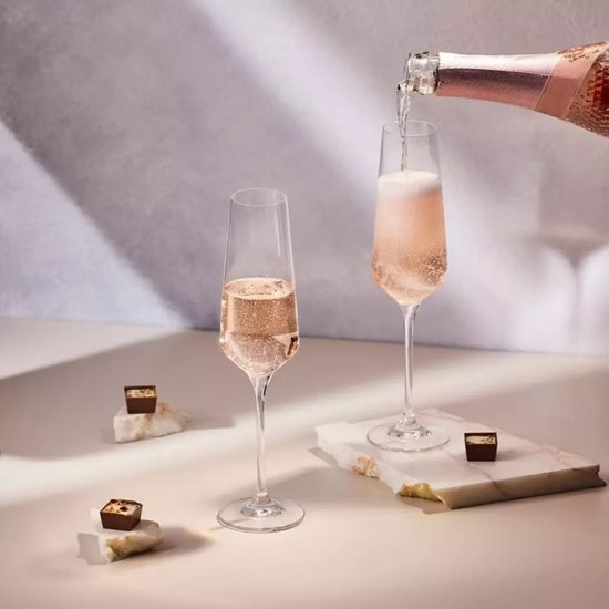 6 részes pezsgőspohár készlet, kristályos üvegből, 180ml, "Avant-Garde" - Krosno