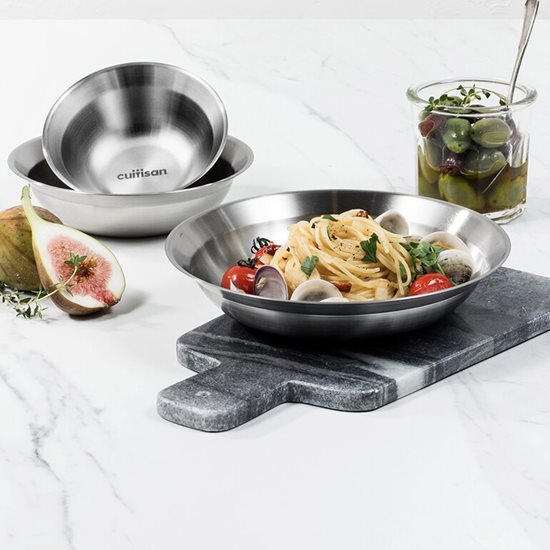 3-piece set of round bowls, stainless steel, "LIVING" range - Cuitisan