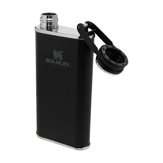 Hip flask, stainless steel, 230 ml, "Classic", Matte Black – Stanley