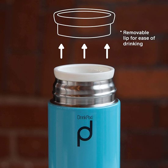 Toplinski izolacijska boca "DrinkPod" izrađena od nehrđajućeg čelika, 350 ml, Plava - Grunwerg