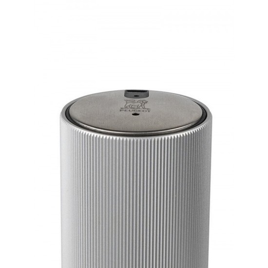 Elektrischer Korkenzieher, Aluminium, 21 cm, Hellgrau, "Line Reverse" - Peugeot