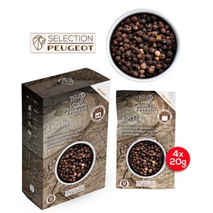 Set of 4 sachets of Tan Hoi black pepper, 4x20g, "Spices" - Peugeot