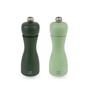 Set of 2 salt and pepper grinders, 15 cm, "Tahiti Water", Moss&Mint - Peugeot