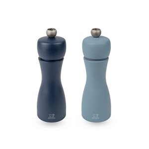 Set of 2 salt and pepper grinders, 15 cm, "Tahiti Air", Midnight&Azur - Peugeot